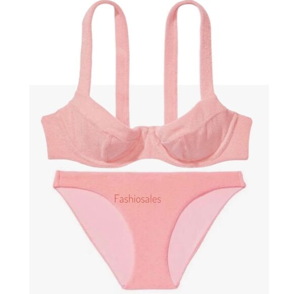 Victorias Secret Set Wicked Push Up without padding terry Bikini Top & Bottom - Picture 4 of 7